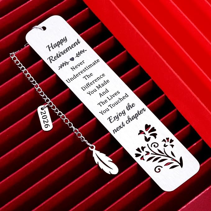 Retirement Gifts for Women Men 2026 Happy Retirement Gifts Bookmark for Teacher Mom Grandma Farewell Going Away Gift for Coworker Friends Boss Enjoy The Next Chapter