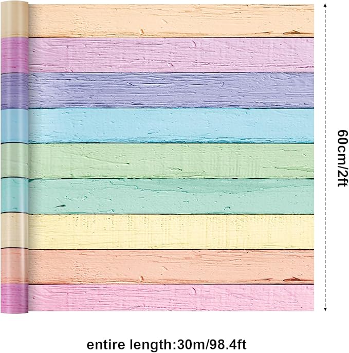 Tenceur 2 Rolls Macaron Bulletin Board Paper 24 Inch x 100ft Fade Resistant Paper Roll for Classroom Decor