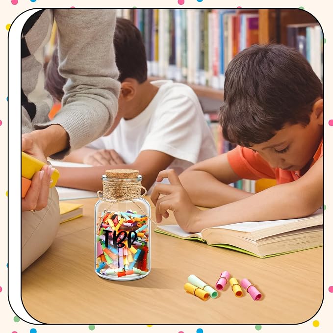 Tbr Jar Gift for Book Lover to Be Read List Jar with 300 Colorful Notes, Bookish Reading Accessories to Choose Your Next Book, Bookworm Gift for Club Members Graduation Teacher Student Reading Present