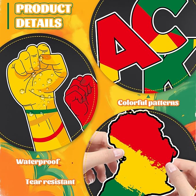 89 Pcs Black History Month Decorations Classroom Black History Bulletin Board Set African American Inspirational Bulletin Board Cutouts Borders for School Wall History Month Classroom Decor