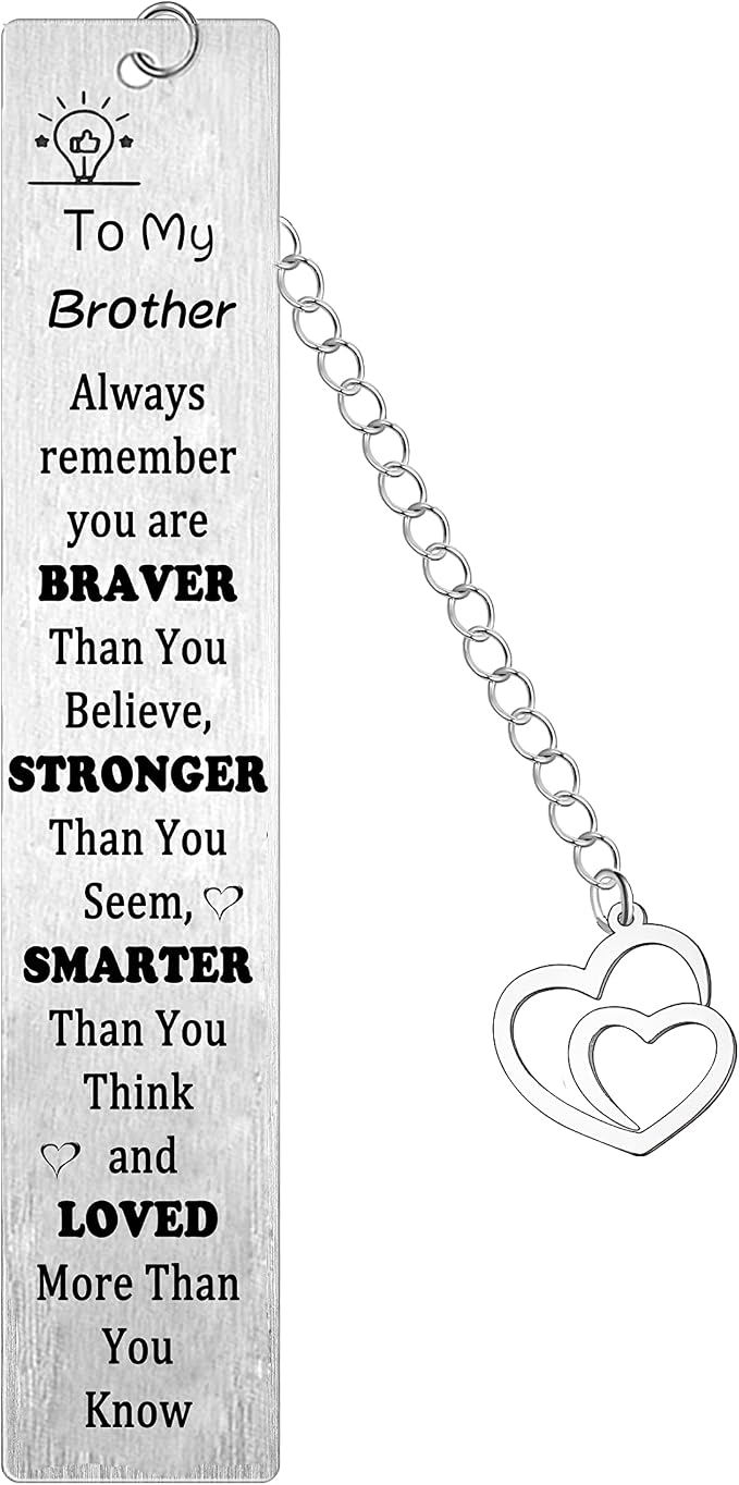 Big Brother Bookmark Gifts for Brother & Sister - Christmas & Birthday Gift for Men & Women