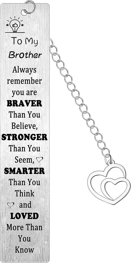 Big Brother Bookmark Gifts for Brother & Sister - Christmas & Birthday Gift for Men & Women