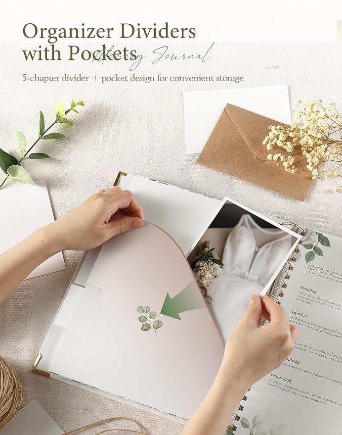molekaus Wedding Planner Book And Organizer：Wedding Planner For Bride With Interchangeable Photo Cover & Embossed Design — Wedding Planner Bride to be Gifts, engagement gifts for couples 11.5*10.5in