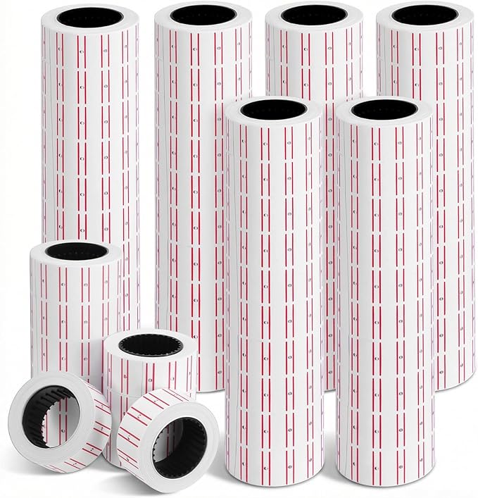 30000 Pcs Price Gun Labels, 60 Rolls Price Gun Stickers Paper Compatible with Most of Price Tag Machines(Mx-5500, M5500, HG979), Prices Tags Stickers for Office Retail Shop Organization Marking