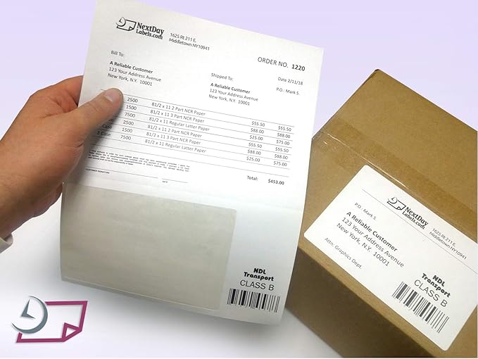 NextDayLabels - 8-1/2" x 11 24# Integrated Label Form with a 6x4 on Bottom Left (500)