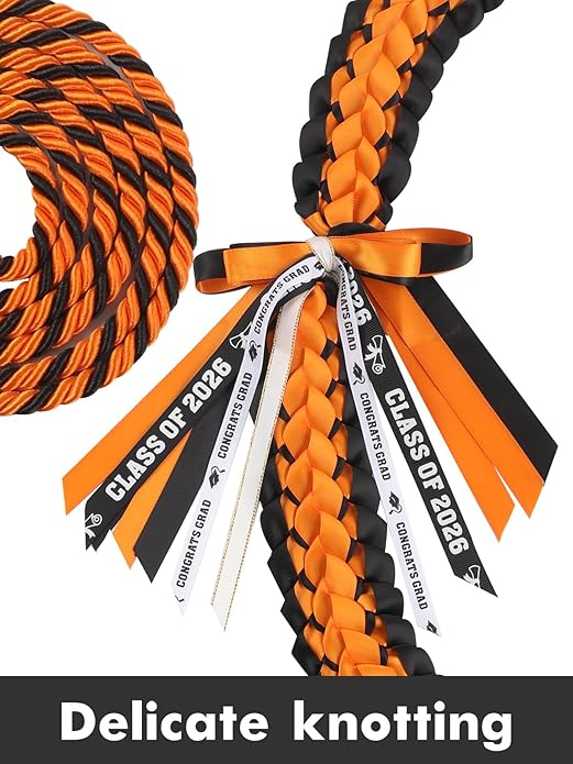 TFTAFAN Graduation Leis and Graduation Honor Cords Class of 2026 Graduation Ribbon Lei Graduation Necklace Braided Necklaces gift for Student Gifts Party Supplies