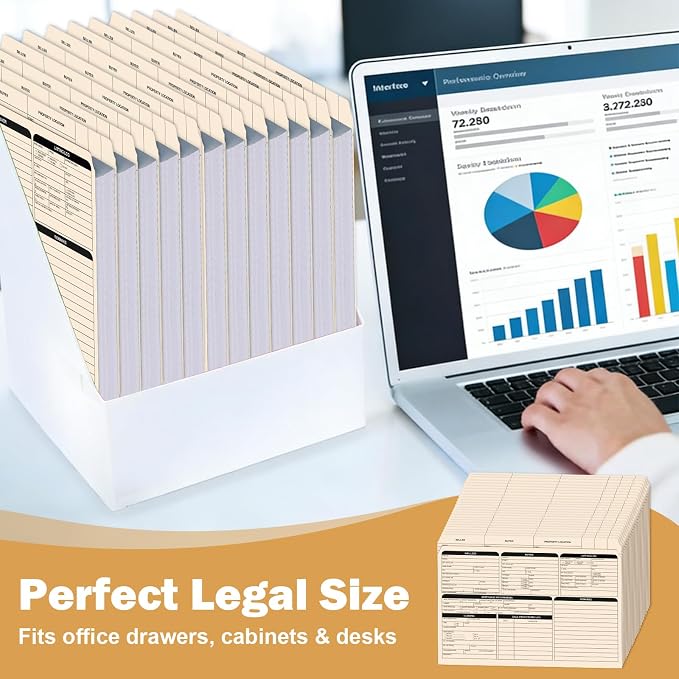 25 Sheets Legal Size Manila Real Estate Listing Folder Real Estate Transaction File Folders with Color-Coded Dots Right Panel List Estate Planning Document Folder Realtor Supplies for Organizing