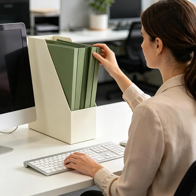 Whaline Sage Green File Folders Letter Size 12 Packs 3 Colors Gradient Green File Pockets with 1/3 Cut Tab for Home Office Classroom Supplies, 8.9 x 11.6 Inch