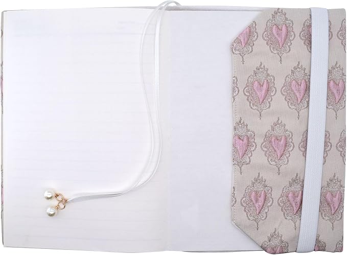 BLBMH 5.5x8.5 Fabric Bible Cover Non-Stretch | Built-in Bookmark | Handmade Washable Book Sleeve for Paperback Journal Privacy Reading Gift for Women - Love