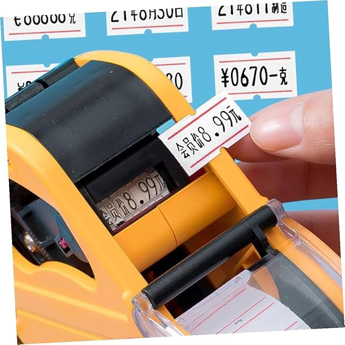 Pricing Labels Stickers for Price Guns, 10 Rolls with 4000 Removable White Adhesive Tags, Blank Pricing Tool for Retail Stores and Supermarket Price Marking