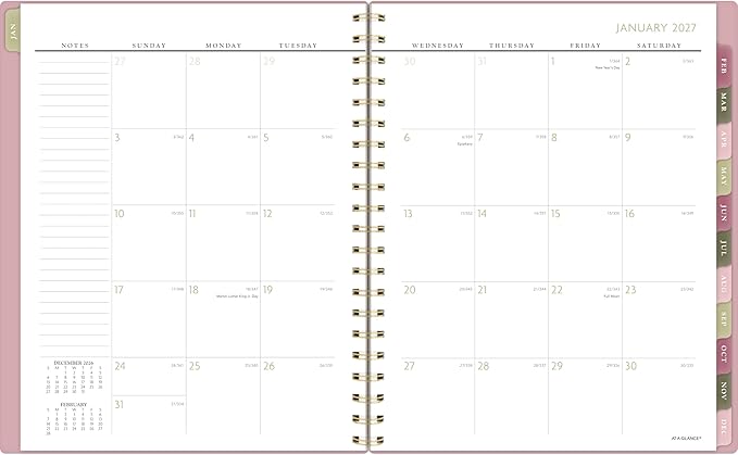 AT-A-GLANCE 2027 Planner, Weekly & Monthly, 13-Month Jan-Jan, 8.5" x 11", Badge, Geo (1842L-905-27)