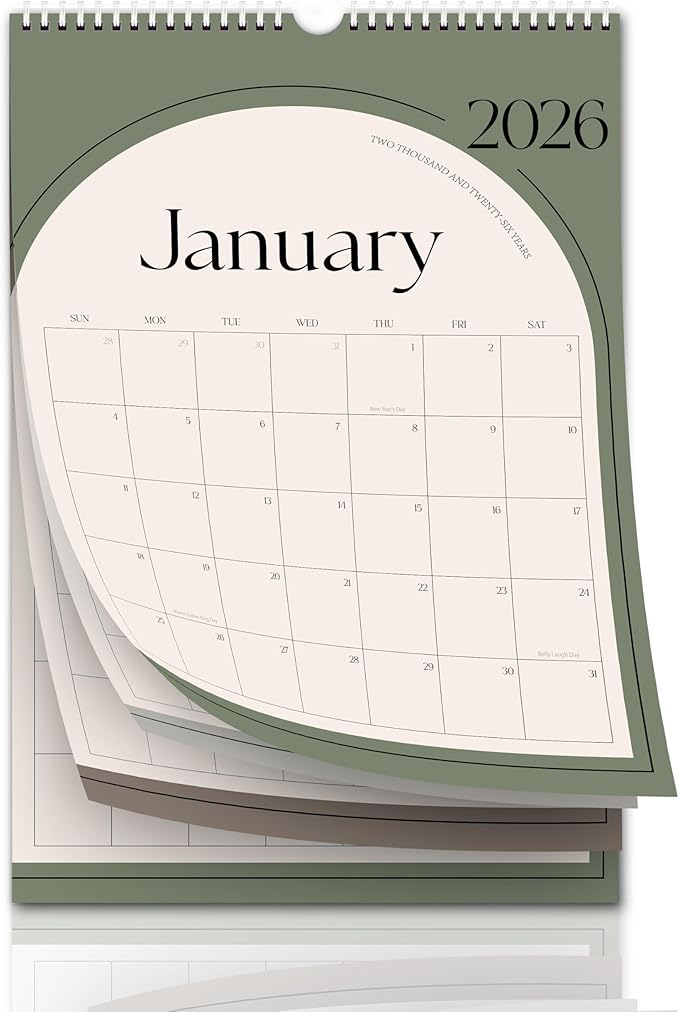 Aesthetic 2026-2027 Wall Calendar - 18 Monthly Calendar from January 2026 to June 2027, 14.5" x 10.5", Modern Vertical Wall Hanging Calendar for Organizing & Planning