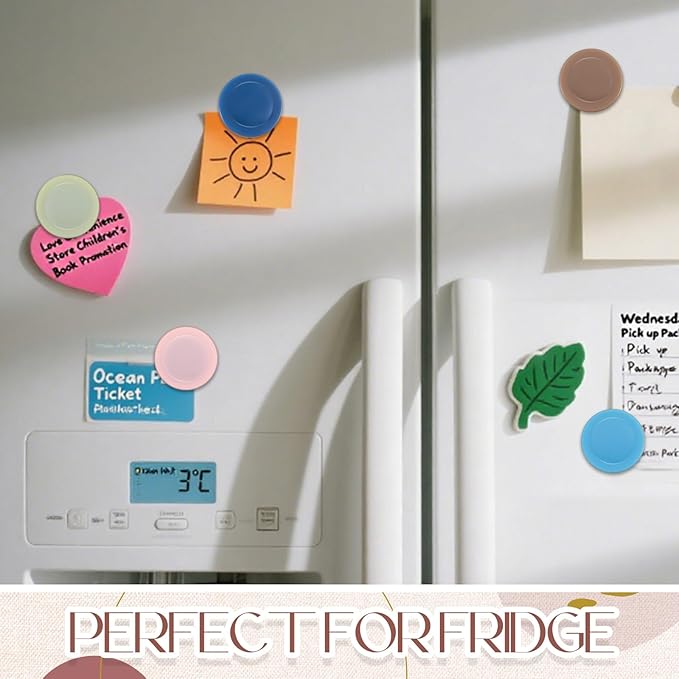 Outus 45 Pieces Retro Color Round Whiteboard Magnets 3 cm Refrigerator Magnets Dry Board Mini Fridge Teacher Supplies for Home Offices