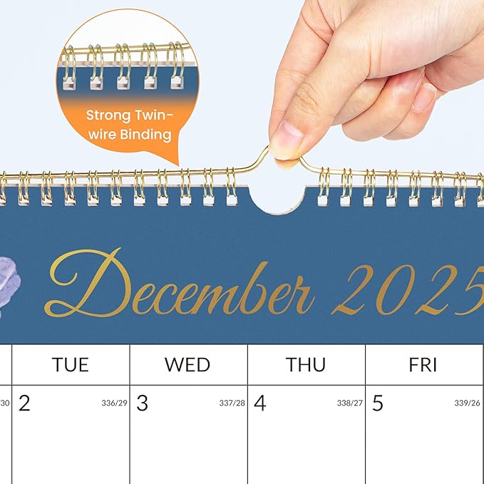 SUNEE 2026 Calendar- 18 Months Wall Calendar Oct. 2025 - Mar. 2027, 14.5"x11.5" Hanging Calendar with Note for Organizing & Planning, 2026 Monthly Calendar with Next Month, Floral