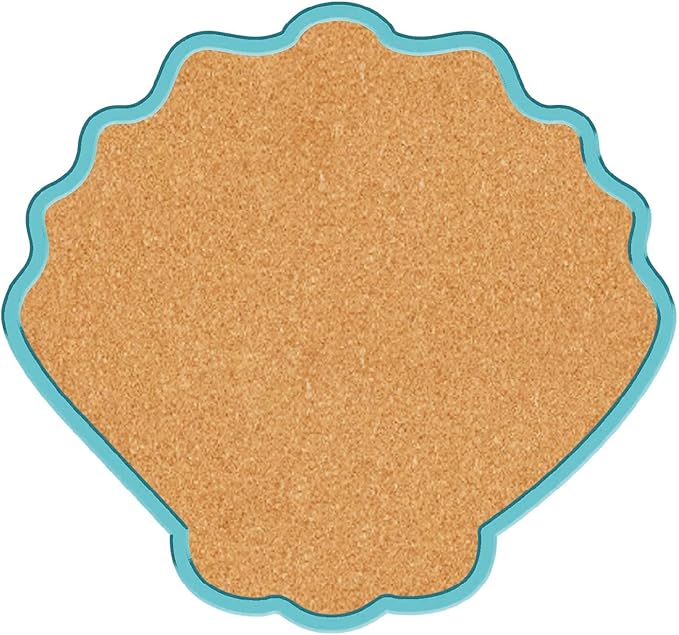 CRASPIRE Shell Pin Cork Board 9.84x9.21In Framed Bulletin Display Badge Wooden Saddle Brown Wall Mounted Memory Memo Brooch Lapel Pin Holder Storage for Home Office School Classroom Wedding Decoration
