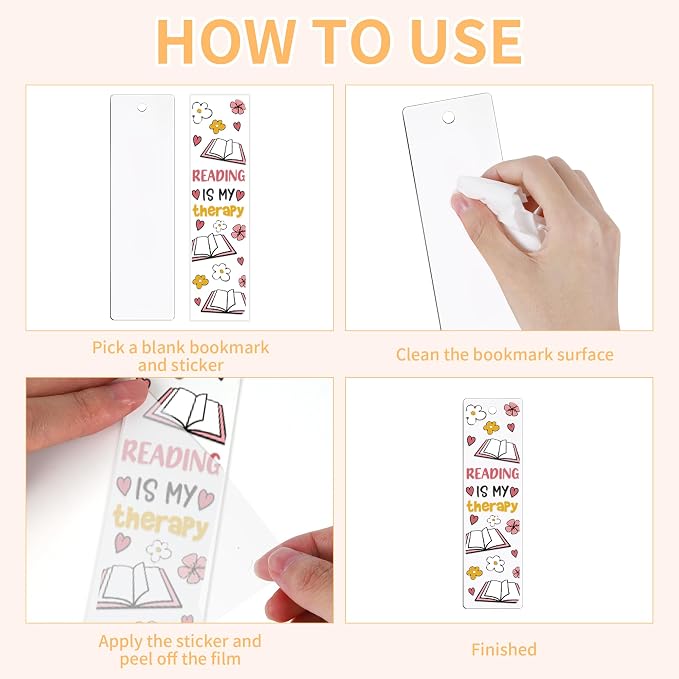 UV DTF Bookmark Wraps - 24 Sheets Book Lover Acrylic Bookmark Blanks Sticker, Reading UV DTF Transfer Stickers, Flower Wildflower Design for School DIY Project