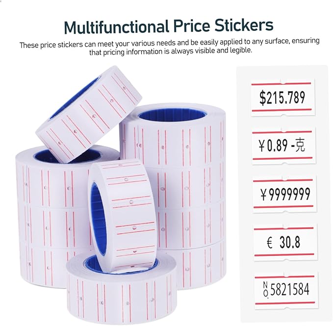 10rolls Paper Price Tag Labels Role Sticker Price Tags for Jewelry Retail Business