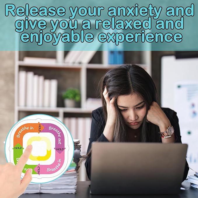 Engrowtic 180 Pcs Anxiety Sensory Stickers Sensory Strips Mindfulness Sticker Calm Anxiety Stickers Adhesive Textured Strips Tactile Fidget Tape for Desk Adults Tension Supplies(Fresh)
