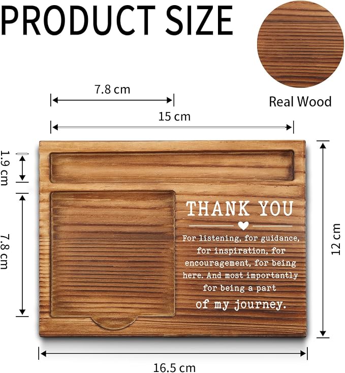 Thank You Sticky Note Holder, Thank You Appreciation Quote Gifts for Leader Boss Women Best Mom Mentor Coach Manager Coworker Teacher Self-Stick Note Pad Holders GSH22