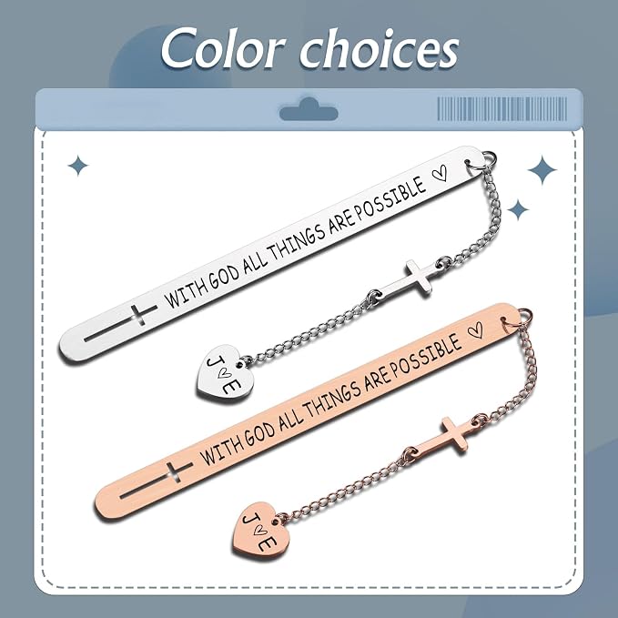 Personalized Bible Bookmarks - Custom Name Inspirational Christian Bible Religious Bookmarks Gifts for Women Men Book Lovers (Style-8)