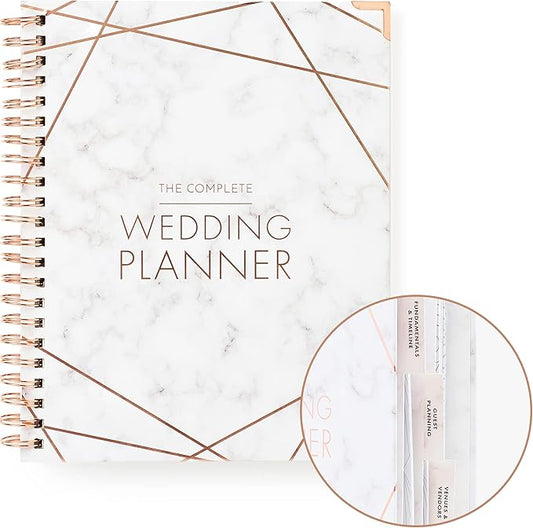 Your Perfect Day Wedding Planner Book and Organizer - Wedding Planner Book - Bridal Planning Binder with Countdown Calendar - Bride Gifts, Bridal Stuff, Notebook, Journal (MARBLED)