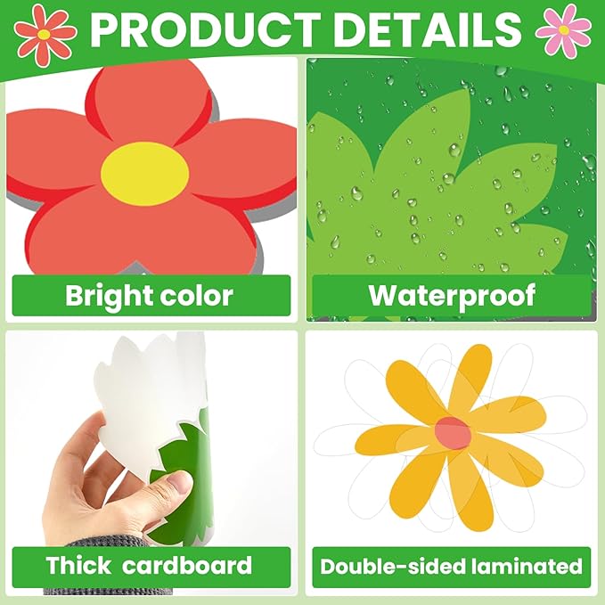 Spring Ant Bulletin Board Set March into Spring Classroom Decoration Colorful Flowers Ant Bulletin Board Springs Ants Paper Cutouts for Back to School Classroom Chalkboard Wall Decor