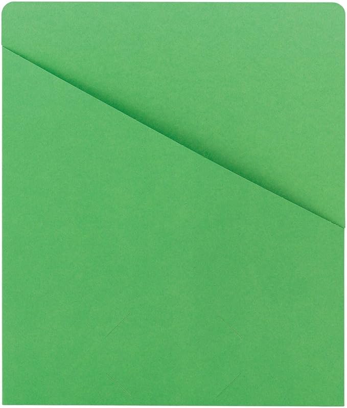Smead Slash Jacket, Letter Size, Green, 25 per Pack (75432)