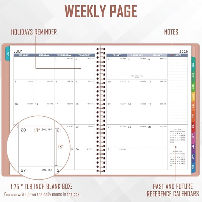 2026-2027 Appointment Book/Planner - 53 Weeks Daily Planner 2026-2027, July 2026 - June 2027, 9" x 11" Weekly Appointment Book with 15-Minute Increments, Flexible & Soft Cover
