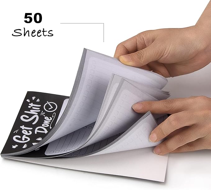 Magnetic Weekly Planner Notepad for Refrigerator, Tear-Off Sheets To Do List Notebook, 4-6 Clear Magnetic Push Pins Included, Organizer for Meals, Chores, Goals
