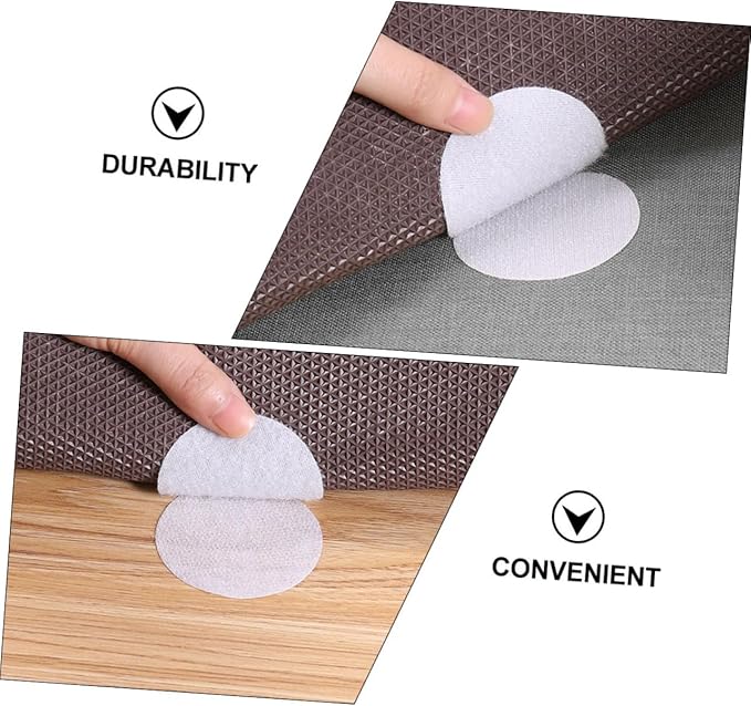 STOBOK 20 Pairs Self-Adhesive Hook and Loop Fixing Stickers for Sofa Cushions No Trace Design for Home Furniture and Bed Sheets