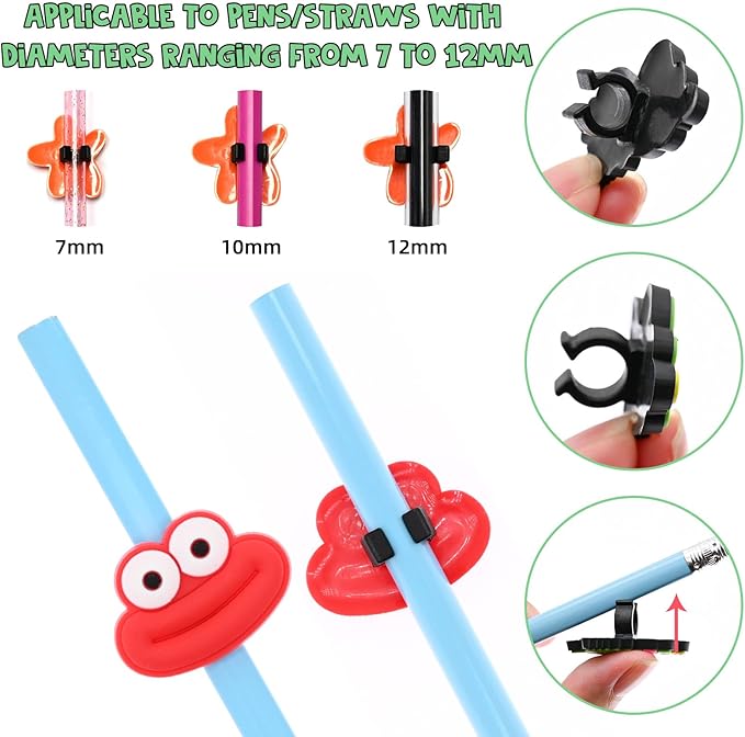 60PCS Pencil Toppers,Cute Pencil Charms for Students Bulk School Teacher Supplies Fun Pen Toppers Charms,PVC Pencils Clips Accessories Random Different Pencils Decor Classroom Rewards Prizes gifts