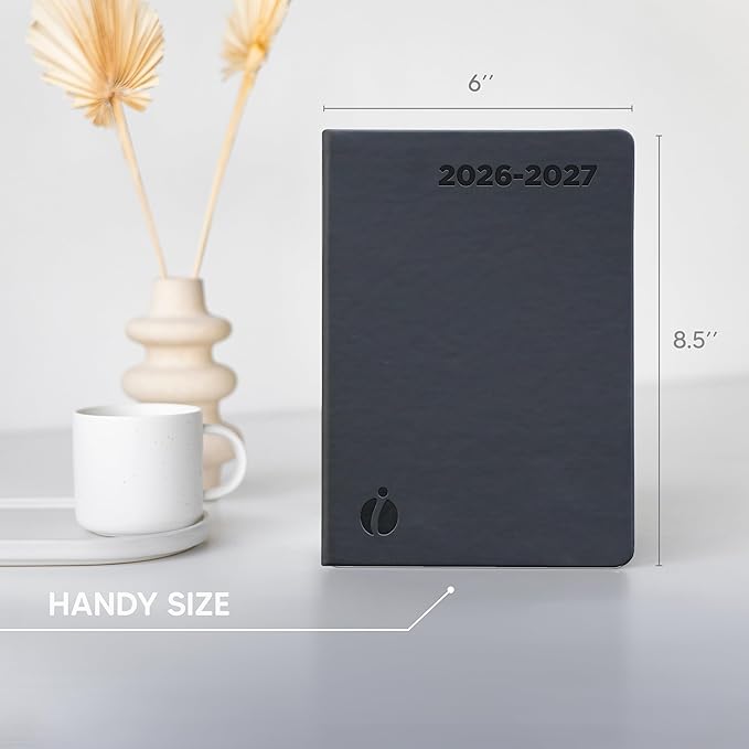 Hourly Academic Planner 2026-2027 – 24-Hour Planner with Weekly & Monthly Time Slots, Hardcover Appointment Book for Students & Professionals, Minimalist Japanese Design, June 2026 - July 2027 (6x8.5)