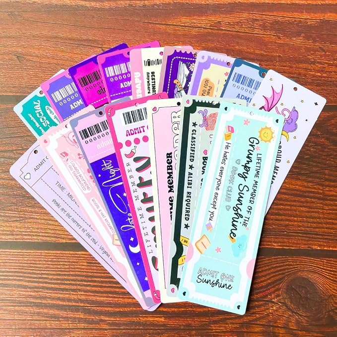 Cute Bookmarks Set Funny Bookmark Sets for Women Bookish Page Markers Book Clubs Lovers Dark Romance Anti Social Fantasy Thriller True Crime Booktok Club Readers Accessories Supplies Gifts Bulk (80)