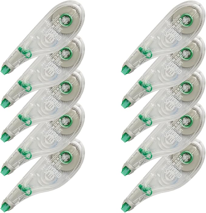 Tombow 68721 MONO Hybrid Correction Tape. Easy To Use Applicator for Instant Corrections,(Pack of 20)