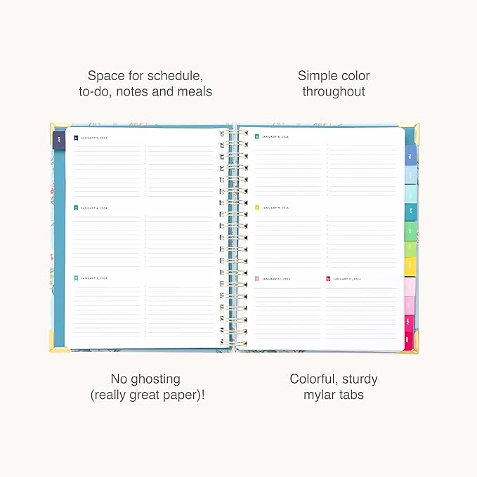 Simplified 2026 12-Month Spiral Weekly Planner — Faraway Land — January 2026 - December 2026, Calendar Year Organizer with Stickers, Pockets, and Keepsake Box