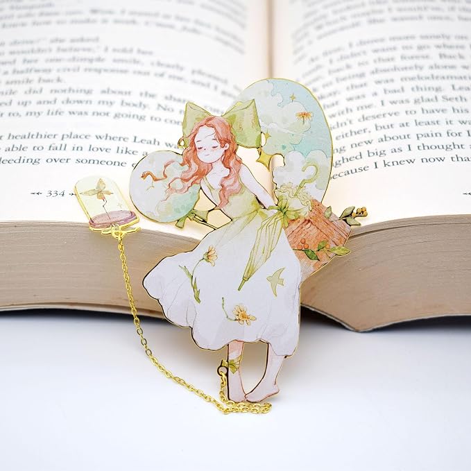 BLBMH Exquisite Metal Bookmarks Unique Christmas Birthday Gifts for Women Girlfriend Her Best Friend Sister Wife Anniversary Valentine’s Day Gifts - Girl in Wind