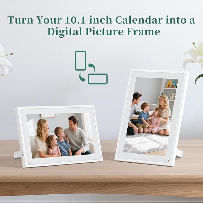 Digital Calendar,10.1 Inch Smart Electronic Calender Family Planner,IPS HD Touch Screen Home Interactive with WiFi App Control,AI Meal Schedule, Duty Chart,Achievement Rewards-Share Photos,Videos and Sound Reminder,Gifts for Women Men Mom Dad,Desk Cale...