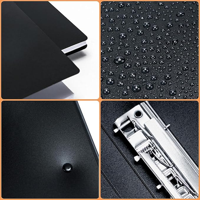 A4 Double Strong Clips File Folder Report Cover, Punchless Binder, Clamp Binder Without Rings Office Project Folder,Documents File Folder, for Letter Size or A4 Size, 200 Sheet Capacity (2)