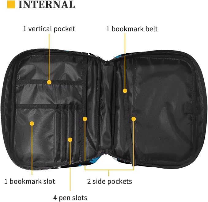Coldinair Football Color Splatter Bible Bag for Boys Teen - Kids Bible Carrying Case Holder for Boys Carrying Book Case Church Bag with Handle and Zippered Pocket