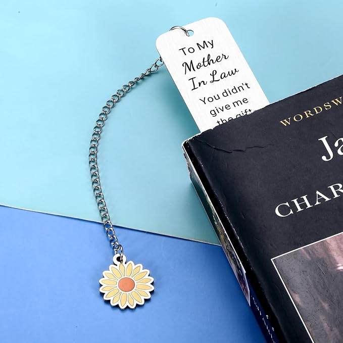 Mother in Law Gifts Bookmark Mother's Day Gifts for Mother in Law Mother-in-Law Birthday Gift from Daughter in Law Mothers Day Anniversary Wedding Gift for Mothers of The Bride Groom Stocking Stuffers