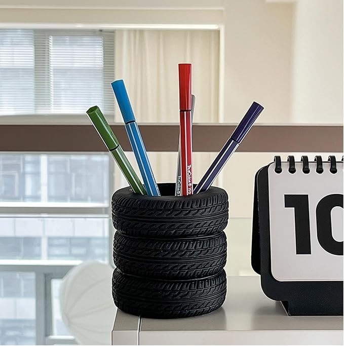 Adorable Cartoons Pencil Holders - Multifunctional Desktop Organizers (Tire)