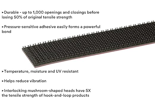 3M Dual Lock Reclosable Fastener TB4575, Black, 1 in x 10 ft