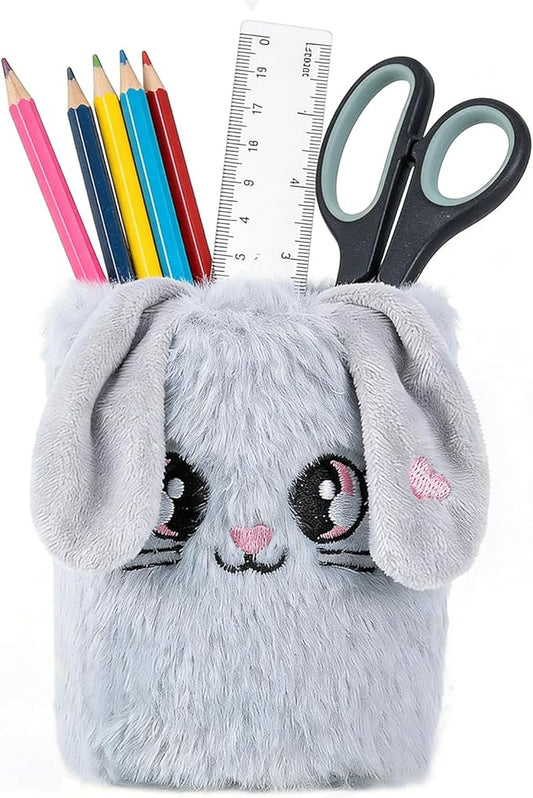 Desktop Pen & Makeup Brush Holder, Stylish Aesthetic Desk Organizer, Multi-Function Stationery Storage Cup for Bedroom School Office
