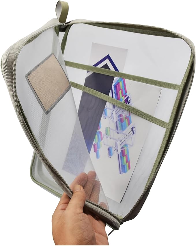 Nylon Document Bag with Zipper Light Transparent Mesh File Bag Pouch with Strap for Books A4 Documents Organizer (4, Pink&Purple&Green&Blue)