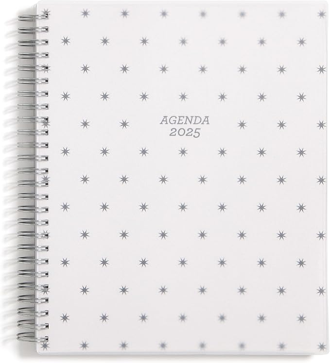 Blue Sky 15-Month Weekly and Monthly Planner Calendar, Flexible Cover, Laminated Tabs, Wirebound, Aiden Dark (Parisa- 2025, 7" x 9")