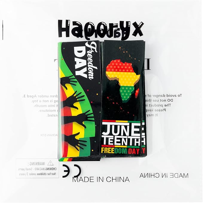 Haooryx Juneteenth Bookmarks - 120Pcs Religious Black History Month Bookmarks Celebration 1865 Freedom Day Book Marks for Africa Americans Independence Day Classroom Inspirational Handouts Supplies
