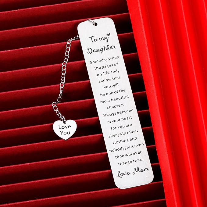 VANLOVEMAC Graduation Birthday Gifts for Daughter Adults from Mom Mothers Day Daughter Bookmark Birthday Presents for Stepdaughter Inspirational Gifts for Women College Gift for Girls