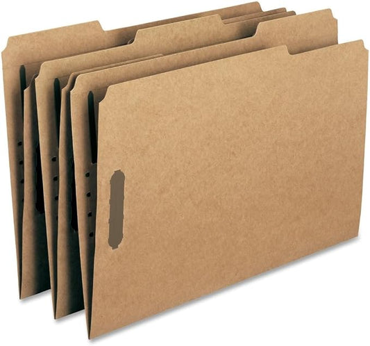 Smead Fastener File Folder, 2 Fasteners, Reinforced 1/3-Cut Tab, Legal Size, Kraft, 50 per Box (19837)
