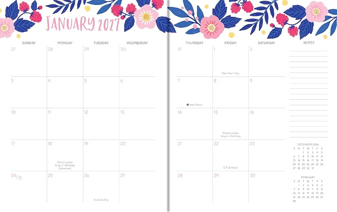High Note 2027 Monthly Planner, 17-Month Planner: August 2026 – December 2027, 7.75" x 9.75", with Flexible Cover, Gold Foil, Project & Goal Planning Pages by Jess Phoenix