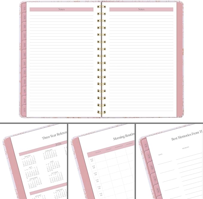 Cambridge Planner 2026-2027 Weekly & Monthly Academic 12-Month July-June, 5-1/2" x 8-1/2", Pen+Pillar, Sketched Floral (PP25-200A)